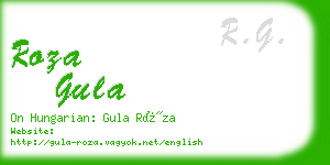 roza gula business card